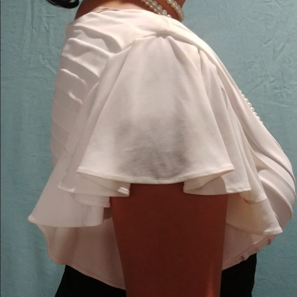 Formal pleaded midi dress- Black and cream - Picture 4 of 8